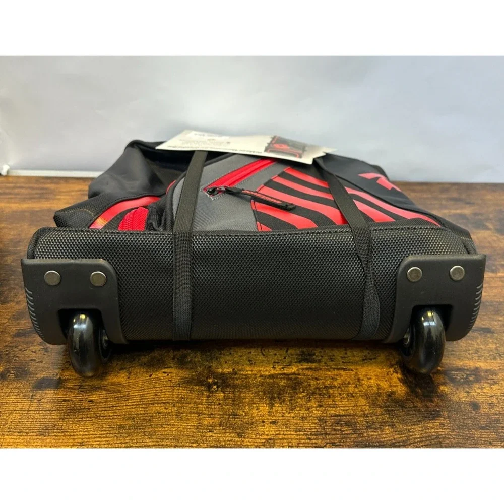 New DEMARINI Momentum 2.0 Wheeled Baseball Softball Equipment Bat Bag Black Red